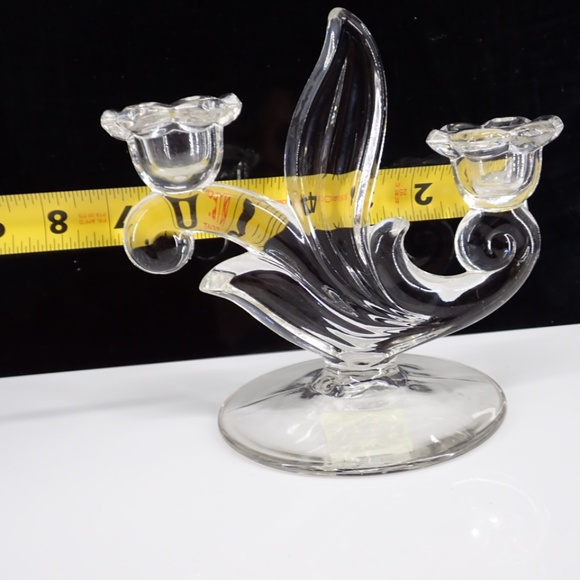 Duncan and Miller Canterbury Glass Candle Holder Candelabra Double Vintage 1937 - Picture 7 of 7